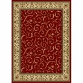 Auric 1599-1534-RED Como Rectangular Red Transitional Italy Area Rug- 2 ft. 2 in. W x 7 ft. 7 in. H AU3296780